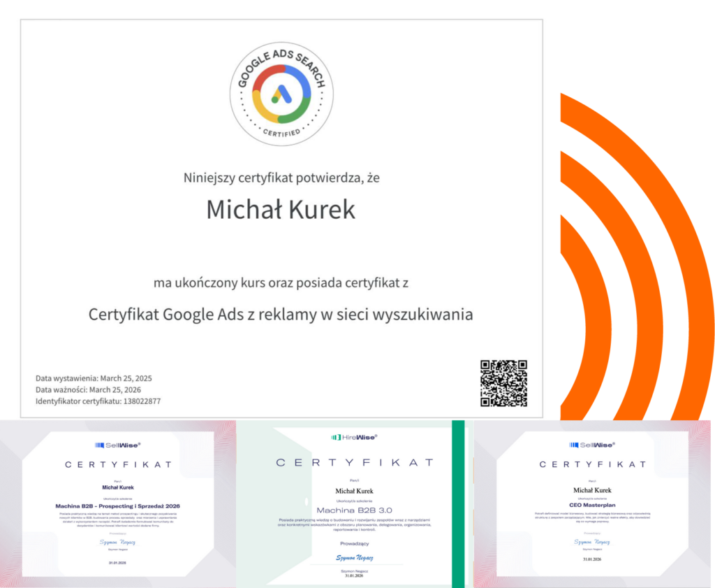 Michał Kurek 11 cert